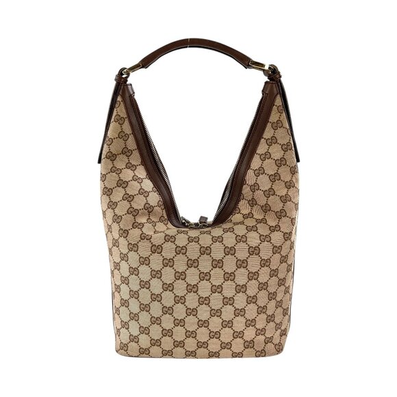 Gucci Monogram Canvas Hobo Shoulder Bag - Picture 1 of 9